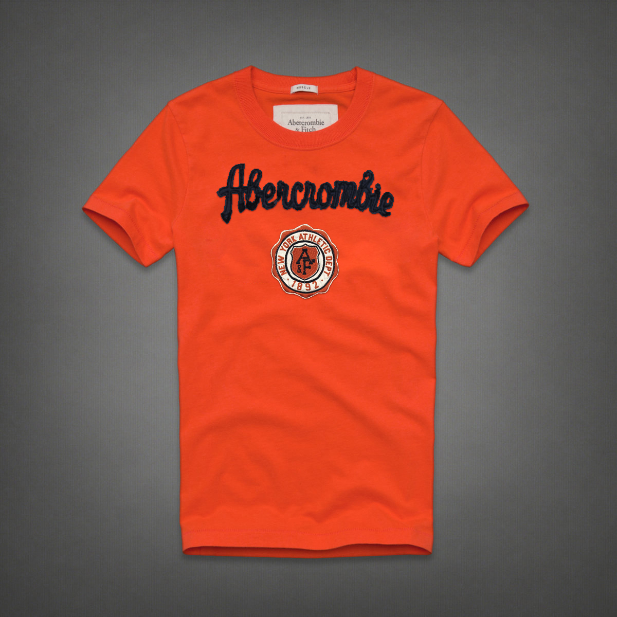 Abercrombie Fitch Hombres De Cuello Redondo Corto Remera AF5395